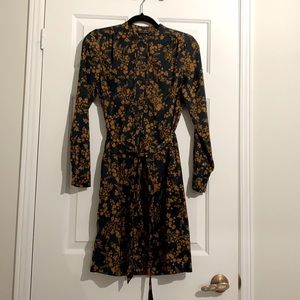 Banana Republic - GORGEOUS dark blue floral dress amazing condition